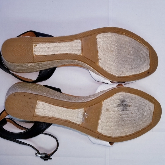 🌸 Coach | Wedge Leather Platform  Sandal - Picture 5 of 10
